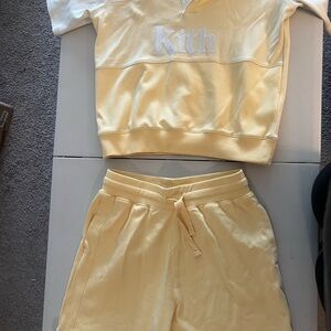 Kith Light Yellow Polo and Shorts Set